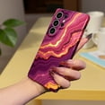thumbnail image 3 of SKLYDDI Multicolor Swirling Purple & Pink Marble Fluid Art for Galaxy A15 Case - Glittering Gold Lines, TPU, Comfortable Grip, Protective, Aesthetic Cute, 3 of 7