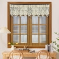 thumbnail image 5 of Rustic Crochet Curtains Valance for Kitchen Cotton Lace Curtains for Small Window Farmhouse Tassel Curtains for Coffee Decor Rod Pocket Hollow Sheer Curtain Tiers for Bath 1 Panel, 5 of 6