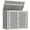 Gray, variant on ECOPATIO Horizontal Storage Shed, 41 Cu.Ft. Outdoor Resin Trash Can Storage, Weather Resistance, Storage Box with Floor Included for Garden Tools, Lawn Mowers, Garbage Cans, Patio Use, Grey