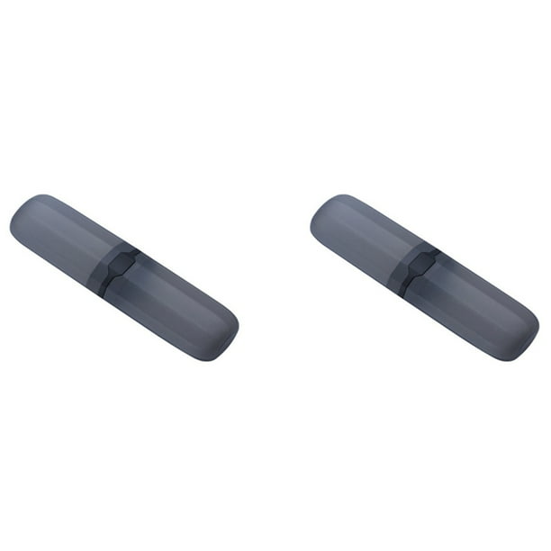 2X Estuche para Cepillo de Dientes de Viaje Estuche para Pasta de Dientes Estirable Contenedor Caja Negro