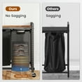 thumbnail image 5 of edx Laundry Hamper with 2 Pull-Out Removable Laundry Bags Clothes Sorter with Shelf and Wheels(Adjustable feet), 2 x 11.2 Gallons (42.5 Liters) for Laundry Rooms, Bathrooms and Dorms, 5 of 10