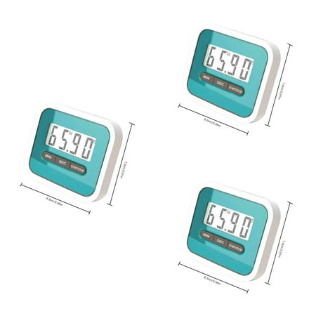 

3Pcs Kitchen Timer Lcd Display Countdown Alarm Digital Minutes Baking Seconds To 59 Cooking Timing 0 99 Alert