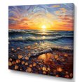 thumbnail image 2 of Designart "Beach Golden Sands Painting I" Nautical & Beach Wall Art Living Room, 2 of 5