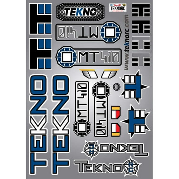 TEKNO RC LLC MT410 Decal Sheet TKR5618 Electric Car/Truck Option Parts