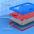 thumbnail image 3 of for 2022 10.9 inch iPad 10 th Generation Case with Pencil Holder & Stand, Handle Design Heavy Duty Shockproof Rugged 10.9" 10 Gen Cover for Kids Boy Children, Blue+Red, 3 of 8
