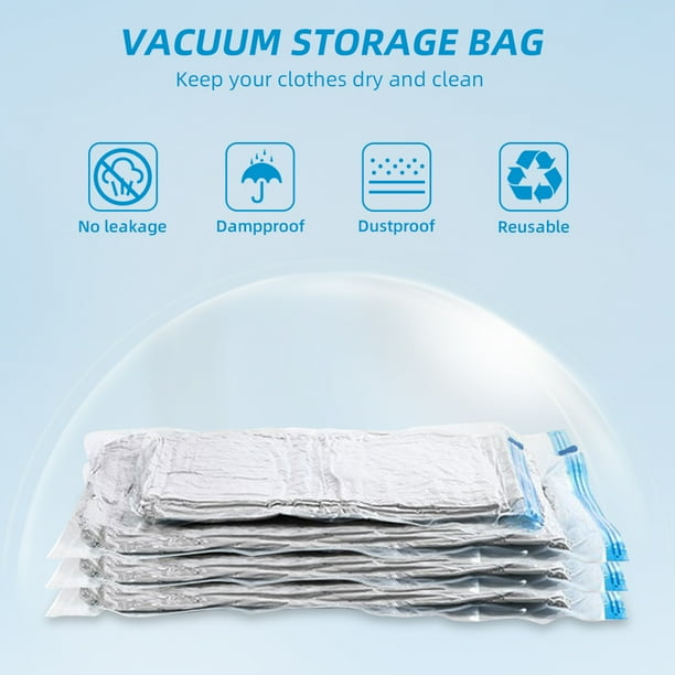 Amdohai 10 pièces sacs de rangement sous vide économiseur d'espace épais  réutilisable sans fuite avec pompe à main pour vêtements couverture couette  oreiller sac de rangement pour voyage à domicile 