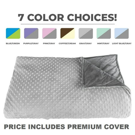 Dover Blanket - Platinum Health CALMFORTER(tm) Premium Weighted Blanket 12 lbs for Adults & Children Pink, Blue, Purple, Brown, Gray...