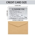thumbnail image 3 of Engraved Wallet Card Insert I Choose You Wallet Inserts Anniversary Steel Cards, 3 of 9