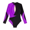 thumbnail image 5 of inhzoy Girls Shiny Rhinestone Gymnastics Leotards Purple 6, 5 of 6