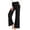 Black#womens pants wide leg, variant on Womens Dress Pants Business Casual Wide Leg Office Work Slacks Button Pleated Stretchy Straight High Waisted Suit Trousers Black,S