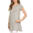 thumbnail image 4 of Women's Casual Short Sleeve Tunic Top With Pockets, 4 of 6
