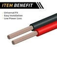 thumbnail image 3 of Cable Inversor de Batería Universal 5/16" Terminal 6 AWG 4.5FT Cable de Batería Cobre Estaño Rojo 1 Pc, 3 of 7