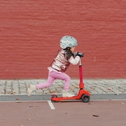 Hover-1 KidsGear Ziggy Folding Kick Scooter, Black, LED Lights, Safe For Kids, 3 Wheels