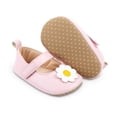 thumbnail image 2 of Eyicmarn Party Shoes for Baby Girls: Flower Decor Leather First Walker Crib Shoes, 2 of 9