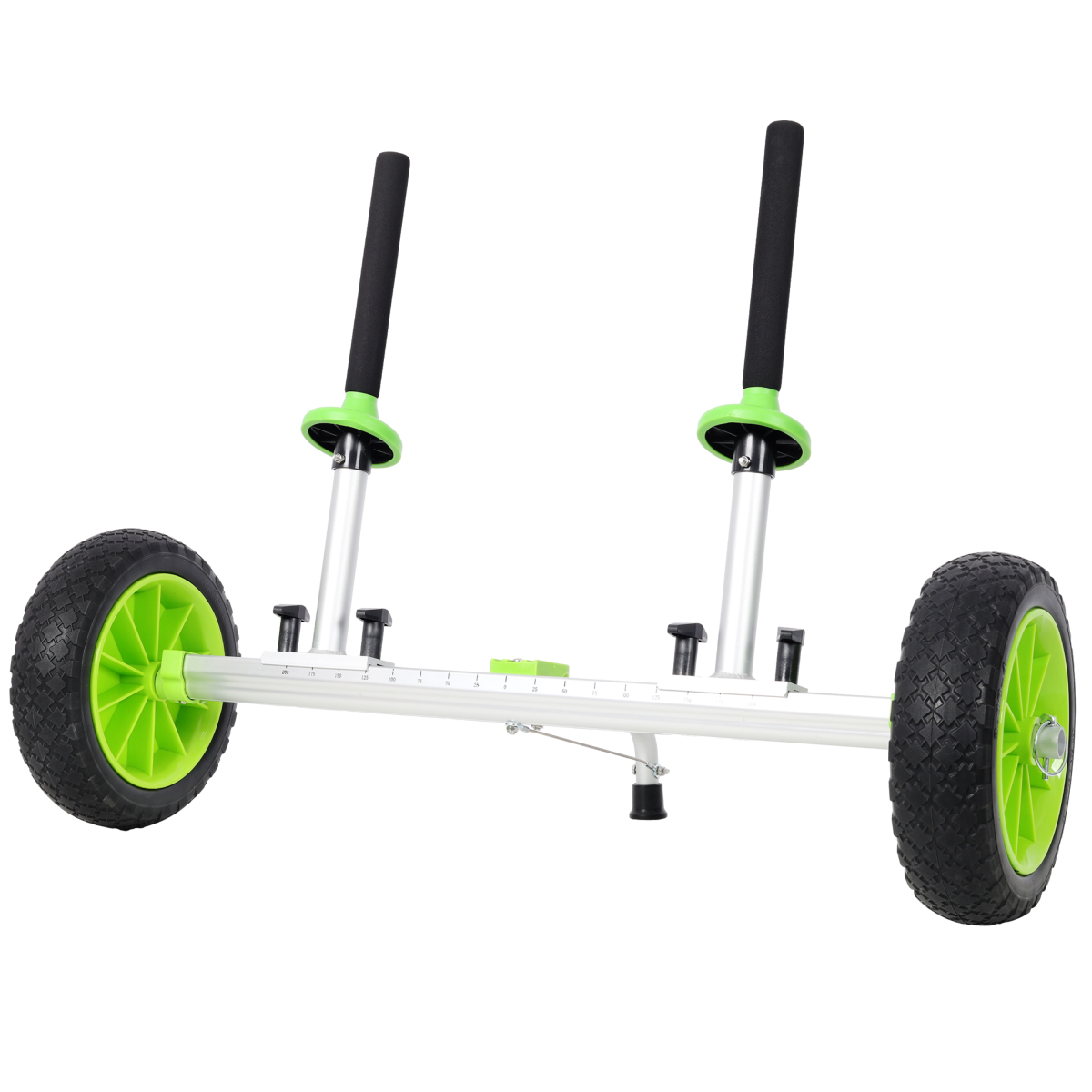 Sit On Top Kayak Cart Heavy-Duty Plug-in Kayak Dolly with 10 Inch PU Wheels Width Adjustable for Kayak Transport
