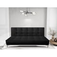 thumbnail image 2 of Sofa Cama Reclinable El Bazar Store Zeus Negro Terciopelo Futon 3 posiciones Abotonado Sala, 2 of 6