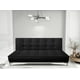 thumbnail image 2 of Sofa Cama Reclinable El Bazar Store Zeus Negro Terciopelo Futon 3 posiciones Abotonado Sala, 2 of 6