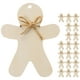 thumbnail image 1 of 20 juegos de adornos para árboles de Navidad, recortes de pan de jengibre de madera, adornos con agujeros, 1 of 4