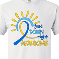 thumbnail image 4 of Inktastic Just Down Right Awesome Down Syndrome Awareness Ribbon T-Shirt, 4 of 5
