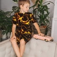 thumbnail image 4 of Fotbe Orange Lightning Pijama Estampada de 2 Piezas para Niños – Ropa de Dormir de Manga Corta Cómoda para Niños y Niñas, Camiseta y Shorts de Algodón-3X-Large, 4 of 6