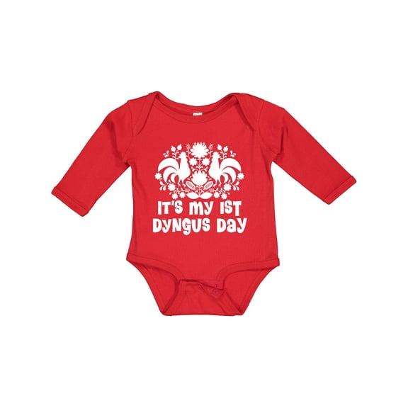 Inktastic 1st Dyngus Day Polish American Boys or Girls Long Sleeve Baby Bodysuit