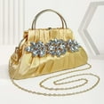thumbnail image 4 of Kukuzhu Clutch Purses for Women Sparkling Ruched Evening Pueses Chic Satin Clutch Handbag for Party Formal Weeding, 4 of 6