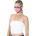 thumbnail image 2 of "Star Print Adult Unisex Fashion Cotton Lining Face Covering Mask : BRIGHT PINK/IVORY-6 Packs", 2 of 4