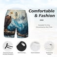 thumbnail image 3 of Fotbe Iceberg Bald Eagle Men’s Swim Trunks Quick Dry Swim Shorts Board Shorts with Mesh Lining-Medium, 3 of 9
