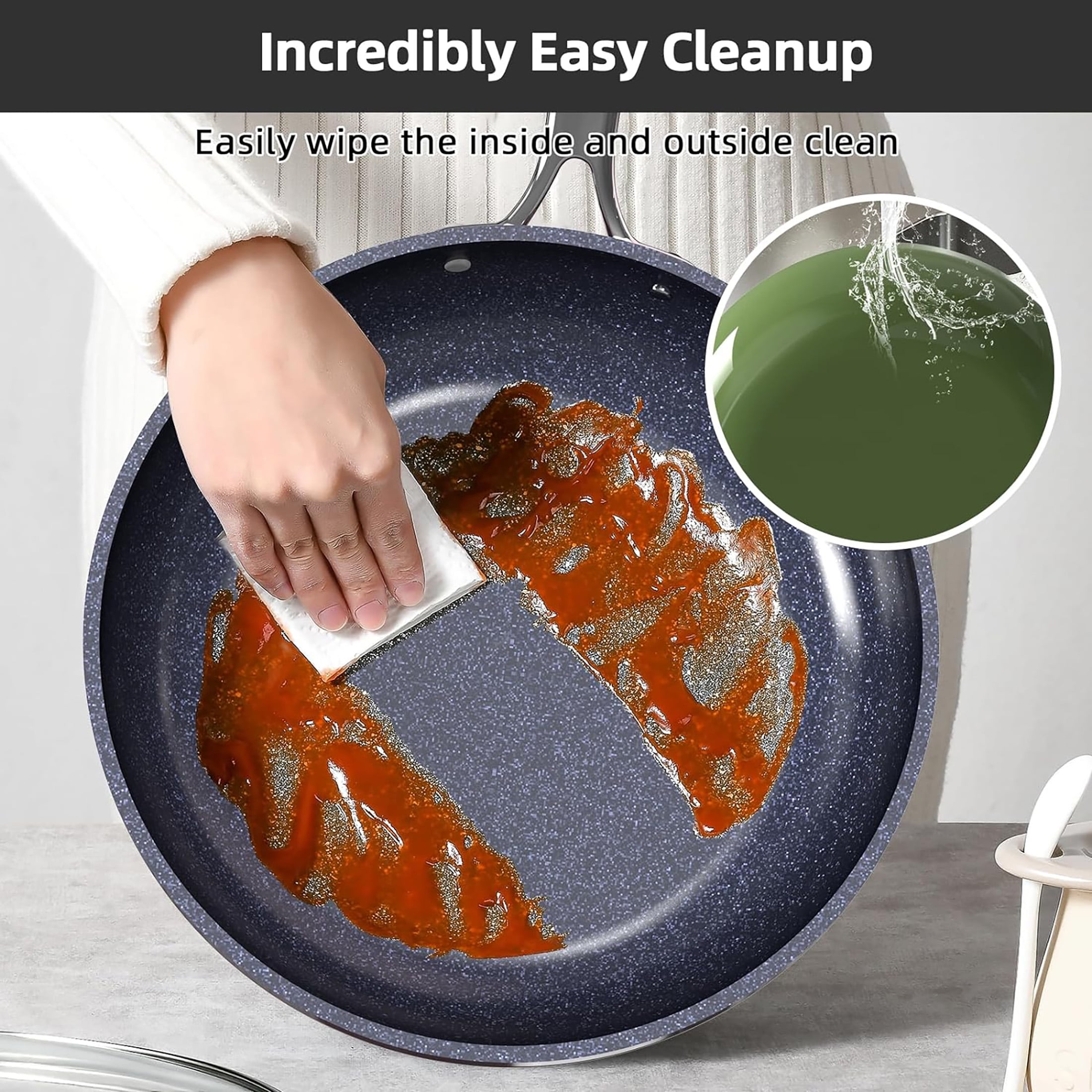 Nuwave 13pc Lux Pots and Pans Set Ultra Nonstick, Healthy G10 Duralon Ceramic Coating Forged Lightweight Cookware Set, Stay-Cool Handles, Works on All Cooktops & Oven, Avocado