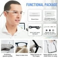 thumbnail image 5 of WEMOOTANTS 3 Packs 5.0 Reading Glasses for Men Rectangle Clear Readers 1.0 1.25 1.5 1.75 2.0 2.25 2.5 2.75 3.0 3.5 4.0 5.0 6.0, 5 of 6