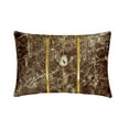 thumbnail image 2 of The HomeCentric Decorative Brown Pack of 2, 12"x20" (30x50 cm) Lumbar Pillow Cover, Suede Solar Quartz, Gemstone, Faux Leather & Marble print Oblong Pillow, Abstract Modern Style - Solar Quartz Brown, 2 of 10