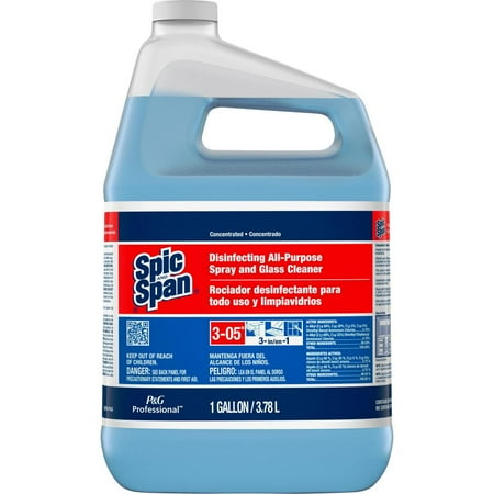 Spic and Span Disinfecting All-Purpose Spray and Glass Cleaner - For Multipurpose - Concentrate - 128 fl oz (4 quart) - 1 Each - Streak-free, Disinfectant - Clear Blue