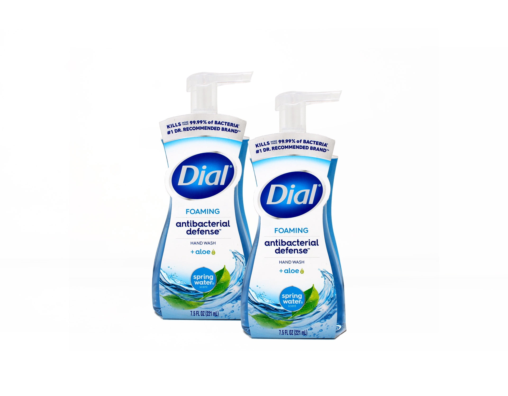Dial Antibacterial Defense Foaming Hand Soap, Spring Water Scent, 7.5 fl oz Pack of 6