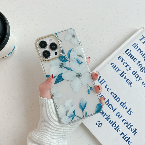 Dteck Compatible for iPhone 11 Pro Max Case (6.5 Inch),Fashion Flower Pattern Soft Clear Flexible Rubber Case Design for Girl Women Soft TPU Silicone Slim Cover, Gardenia