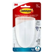 Command Razor Holder, Frosted, Medium, 1 Holder, 1 Medium Strip/Pack