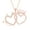 Rose Gold, variant on 1/4 Carat Moissanite Crown Devil Double Heart Pendant Necklace in 18k Yellow Gold Plated Sterling Silver Lab Created Diamond (0.25ct, D Color, VVS1 Clarity) Jewelry Gift