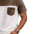 thumbnail image 5 of Erwazi Men's Color Block Crew Neck T-Shirt Short Sleeve Pullover Top with Chest Pocket, 5 of 5