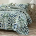 thumbnail image 3 of Visimisi 100%Cotton Bedspread Quilt Bedding Sets Reversible Coverlet Comforters Vintage Bohemian Patchwork Pattern Bedspread for All Season, Queen Size, 3 of 11