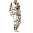 thumbnail image 2 of Balery Dutch Windmill Pijama para Hombre de Dos Piezas con Manga Larga, Conjunto de Dormir y Descanso Suave con Bolsillos-Large, 2 of 7