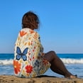 thumbnail image 3 of Watercolor Butterfly Beach Towel, Microfiber Beach TowelsAbsorbent, Compact, Beach Blanket, Lightweight Towel for The Swimming, 3 of 7
