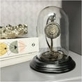 thumbnail image 2 of Plymor 3" x 4" Watch Glass Display Dome Cloche (Black Wood Veneer Base & Gold Wire), 2 of 2