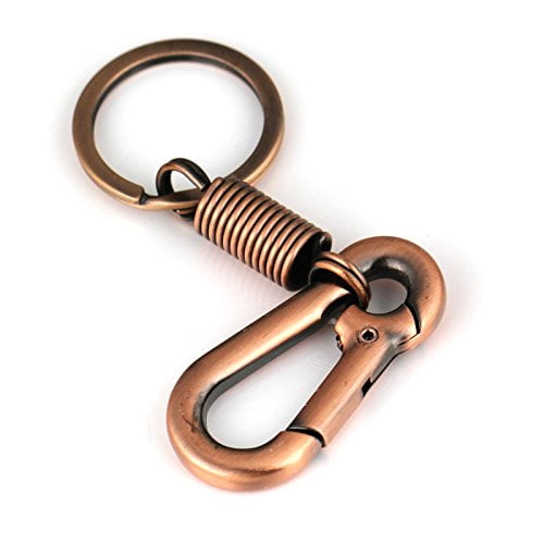 Carabiner Shape Keychain Spring Key Chain Ring Keyring Holder Hook Retro Style 