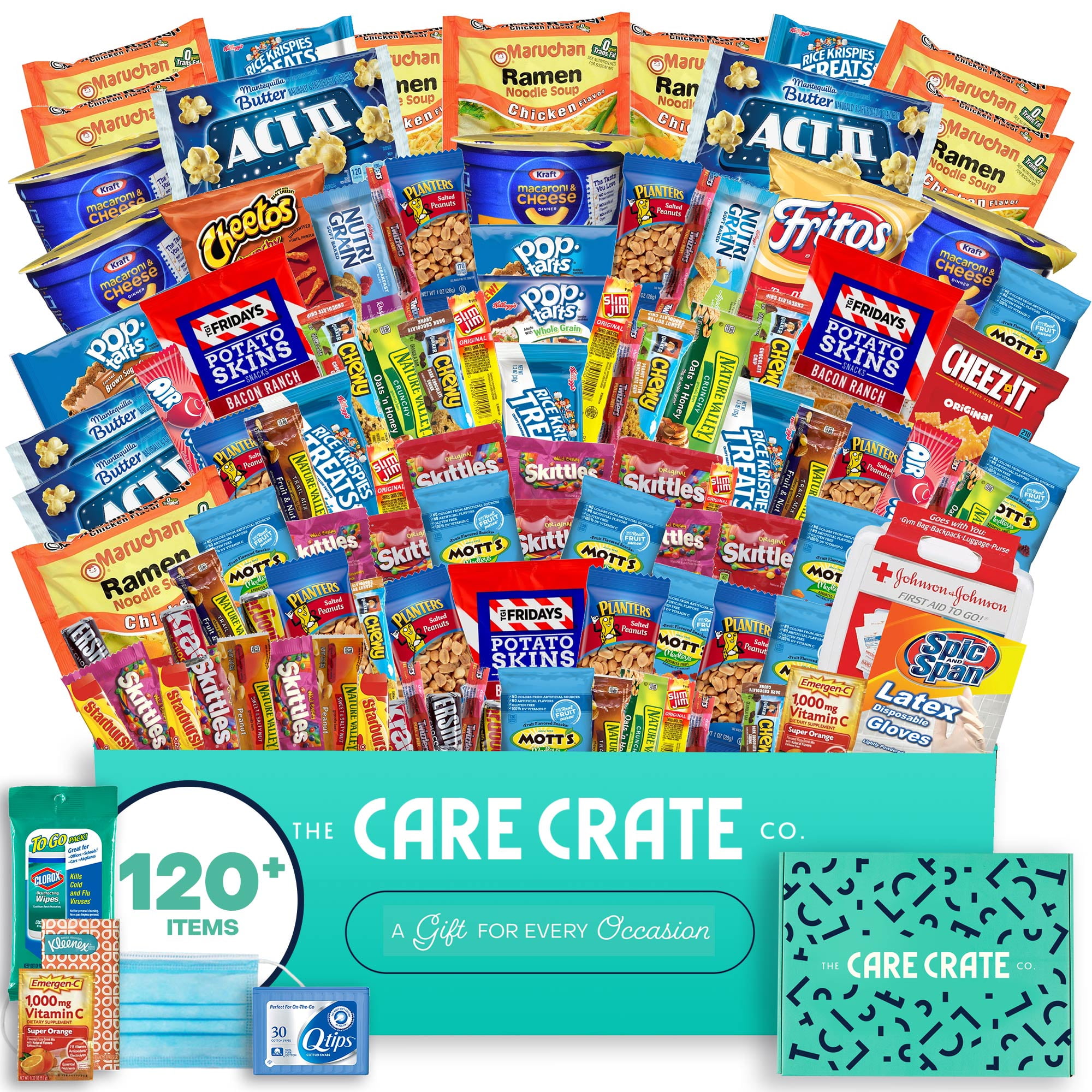 Extra Large Snack & Personal Care Box - 120+ items including Personal Care Products, Microwaveables, Candy, Snacks, Chocolates & More