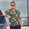 thumbnail image 6 of Balery Lilies Flowers Printed Men’s Short Sleeve Polo Shirt, Midweight Men's Shirt,Golf Polo shirts -, 6 of 8