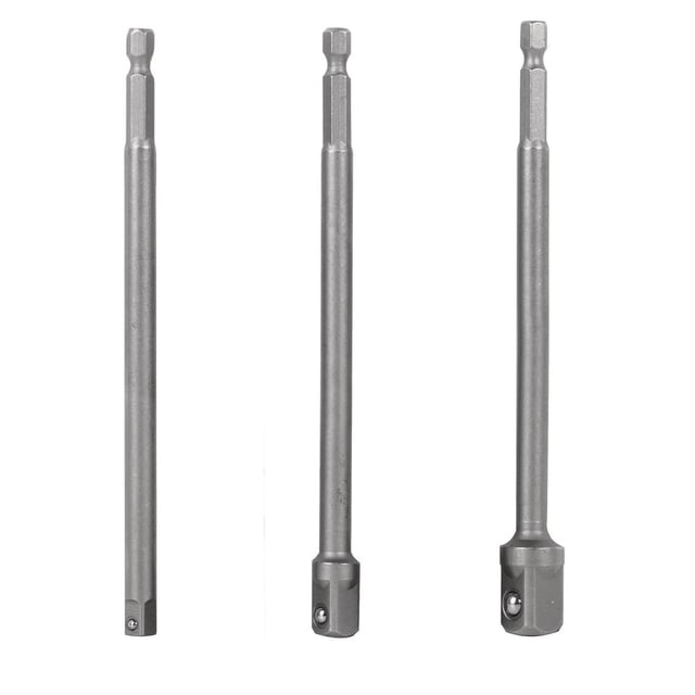 Juego de adaptadores largos para dados,1/4,3/8 y 1/2', 3pzas Truper Truper ADA-3L