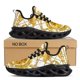 thumbnail image 1 of Zapatillas deportivas de lujo con estampado floral dorado para mujer, suaves, para exteriores, con plataforma, informales, planas, para vacaciones, envío directo, 1 of 6
