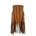 thumbnail image 2 of Jean Jacket With Hood, Women Fringe Vest Faux Suede Tassels 70s Hippie Clothes Retro Vintage Sleeveless Tassel Cardigan Cowboy Jackets Shirts Chalecos De Mujer De Vestir, 2 of 5