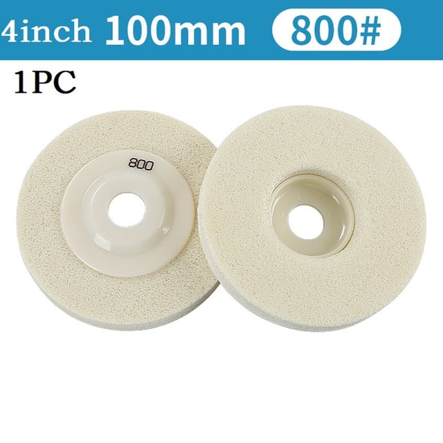 1 Pce Roue de Polissage Neuve Feuille de Polissage 4 Pouces 60-3000 Grains Angle Broyeur Fibre de Nylon Roue de Polissage Blanche