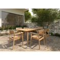 thumbnail image 5 of Riva Teak Outdoor Dining Stacking Armchair (Set of 4), 5 of 7