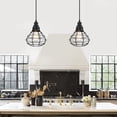 thumbnail image 4 of Industrial 1-Light Pendant Lighting Kitchen Island Hanging Vintage Farmhouse Pendant Light for Dining Room with Metal Cage, 4 of 8